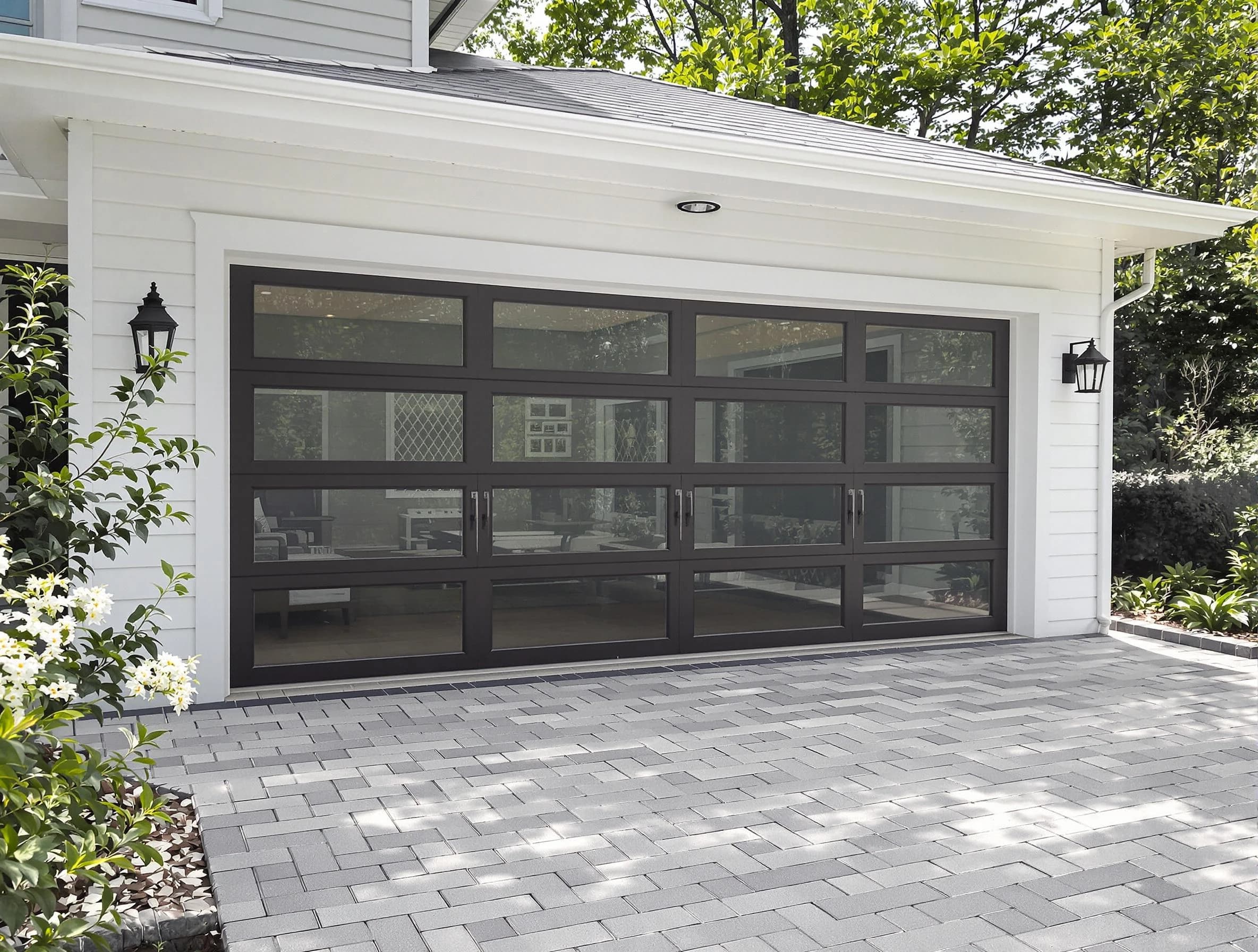 Robinson Garage Door Repair design specialist presenting custom garage door options to Robinson homeowner