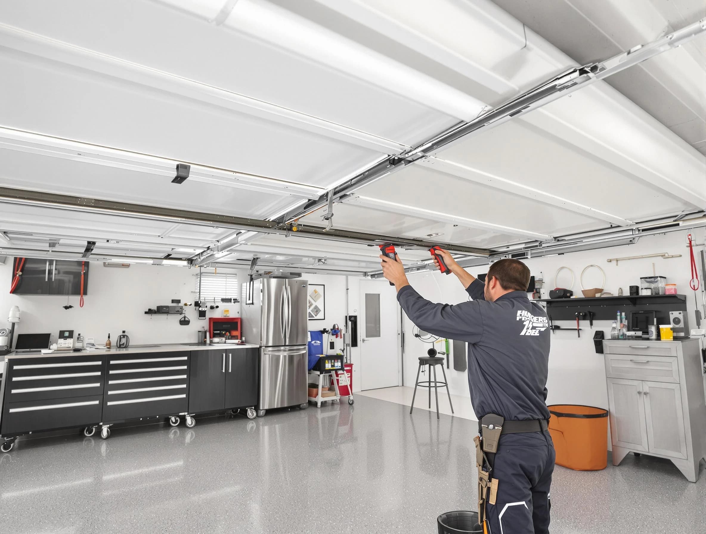 Overhead garage door repair service by Robinson Garage Door Repair in Robinson