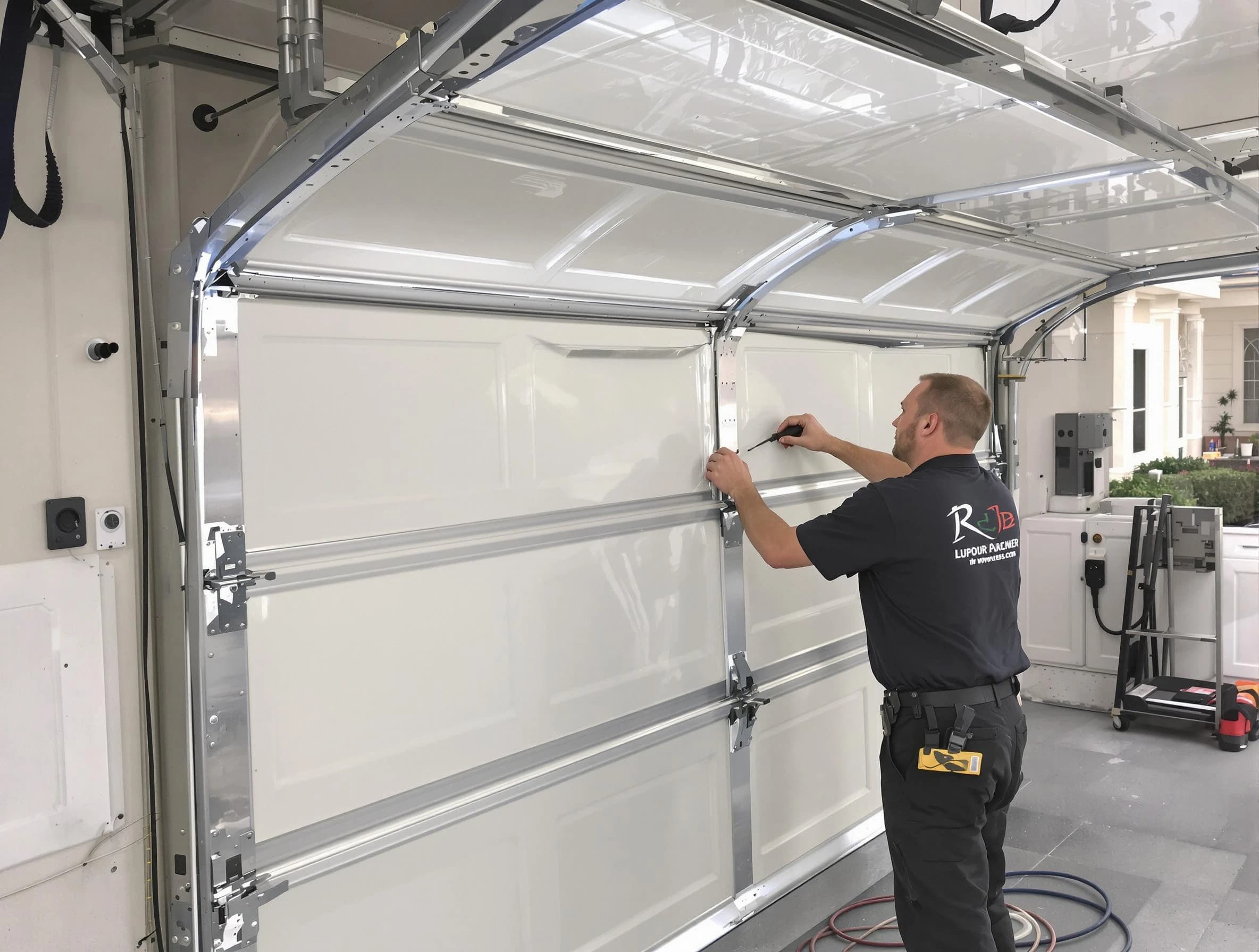 Robinson Garage Door Repair professional performing panel repair in Robinson