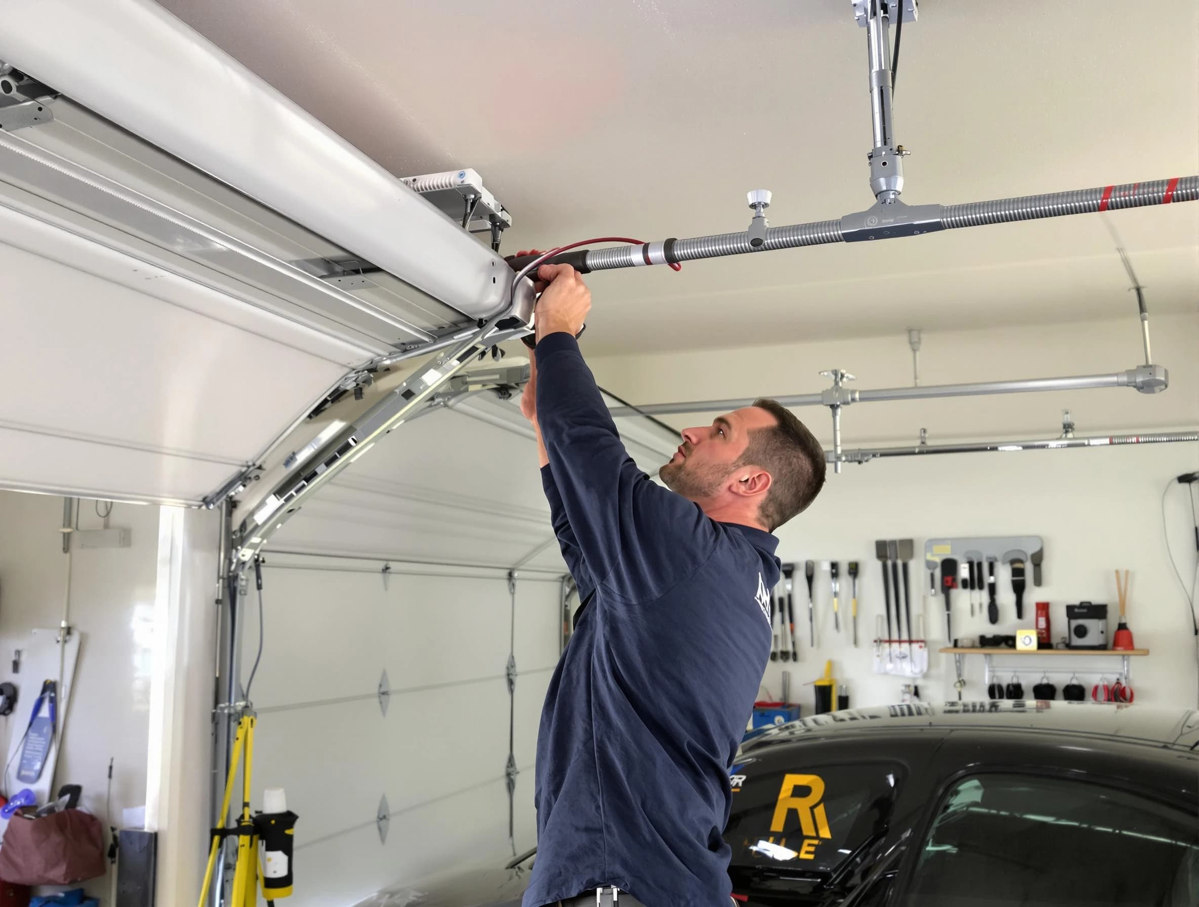 Robinson Garage Door Repair technician performing garage door cable repair in Robinson