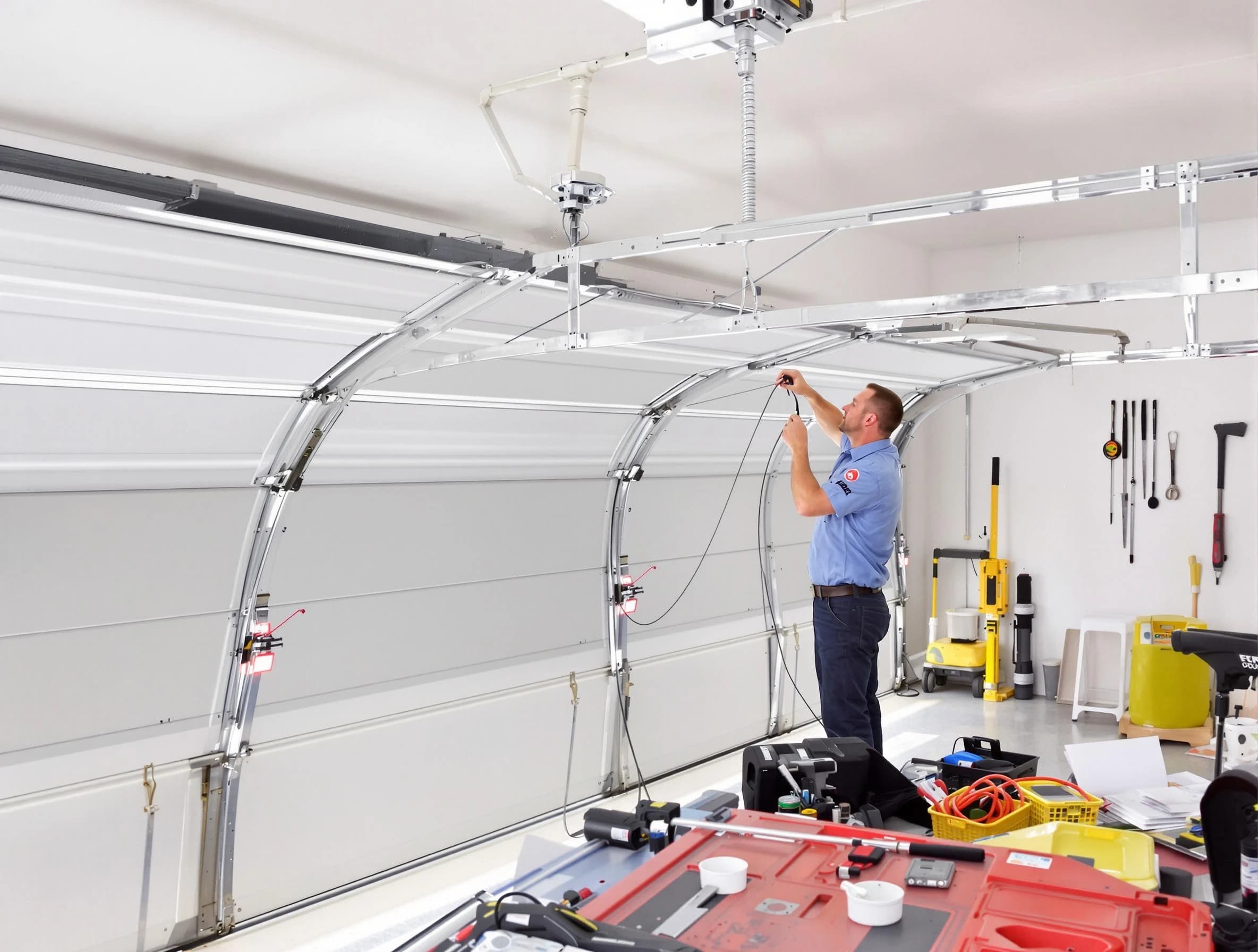 Garage door cable repair service by Robinson Garage Door Repair in Robinson