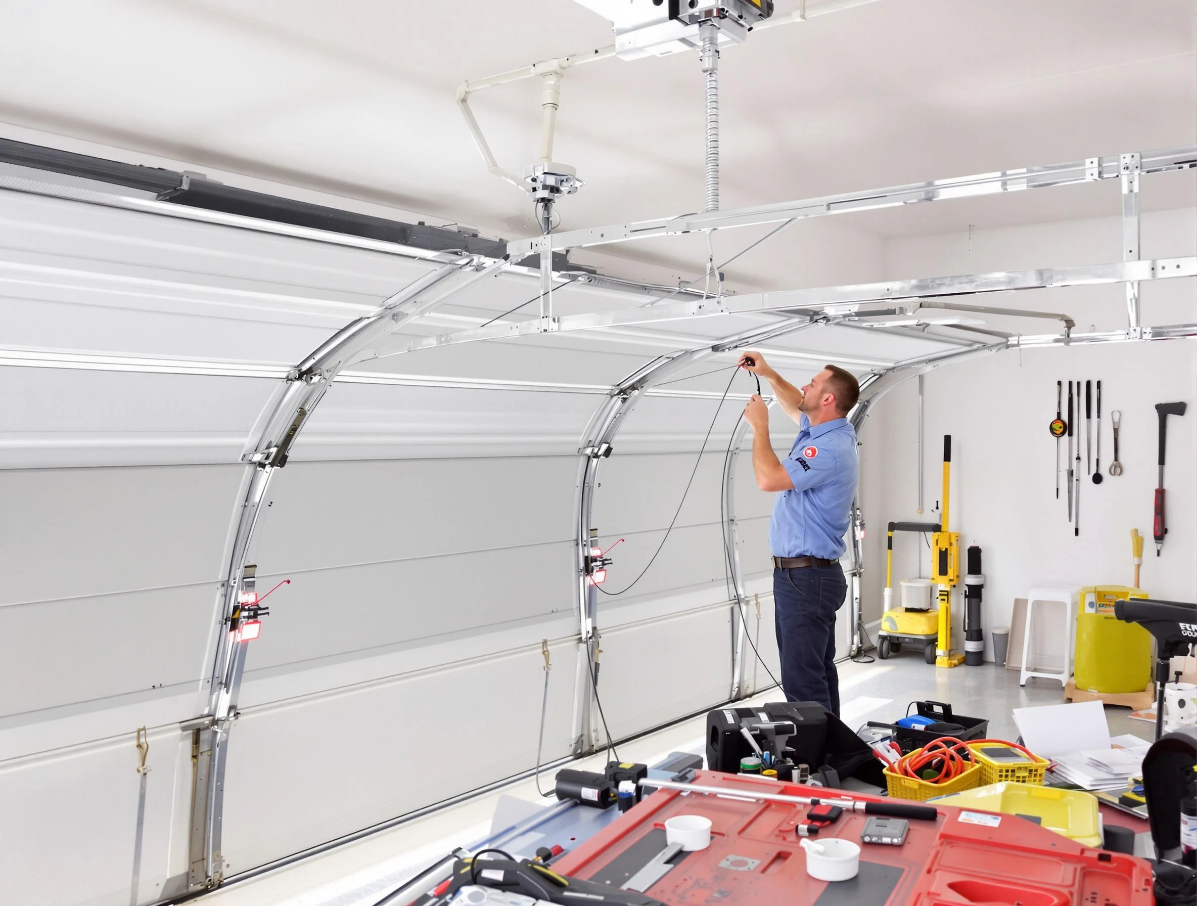 Garage door cable repair service by Robinson Garage Door Repair in Robinson