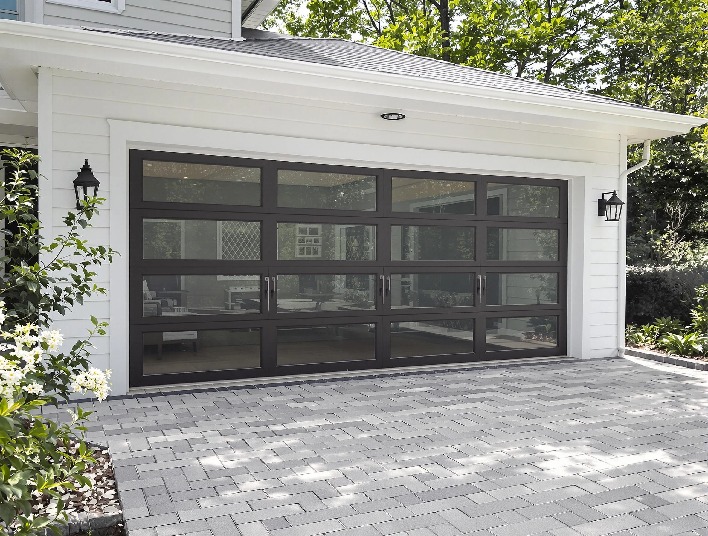 Robinson Garage Door Repair design specialist presenting custom garage door options to Robinson homeowner