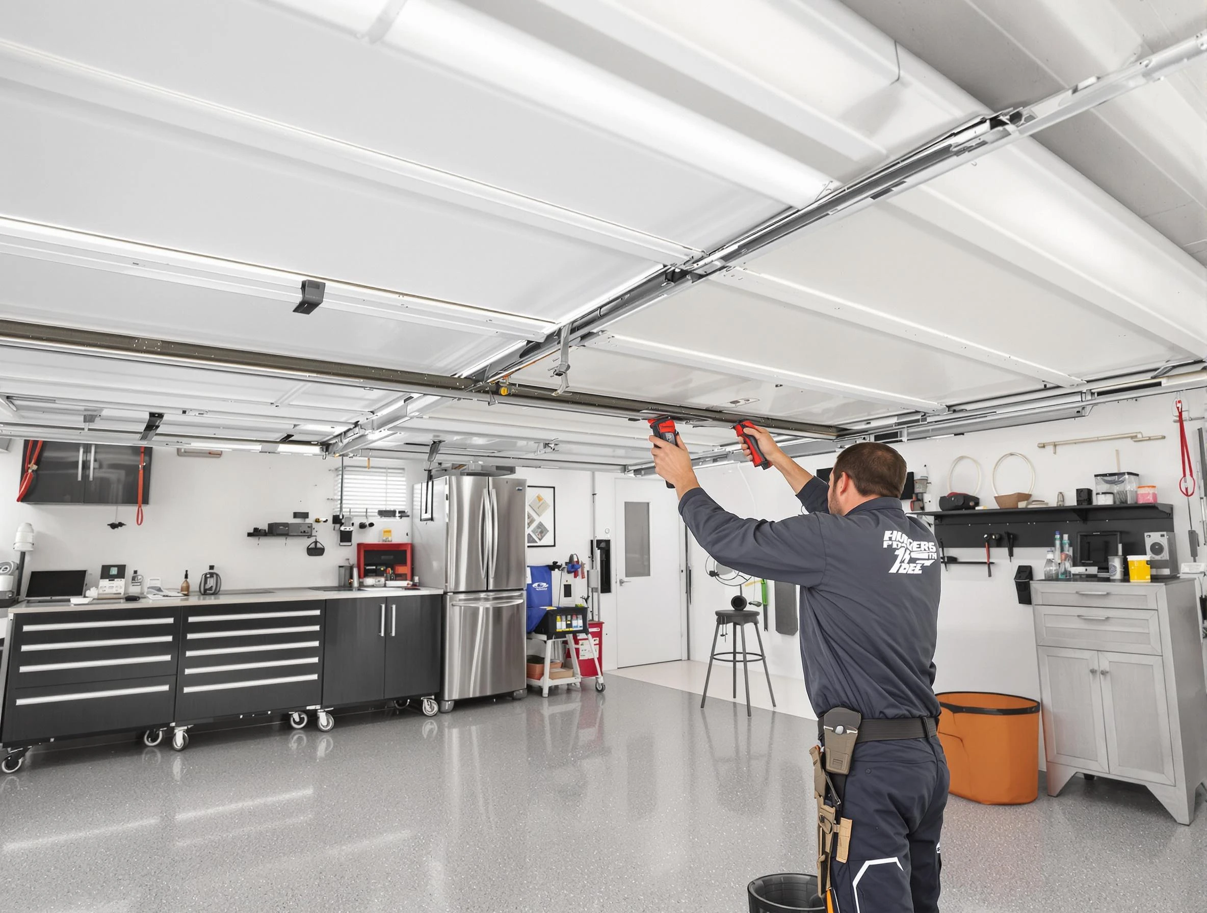 Overhead garage door repair service by Robinson Garage Door Repair in Robinson